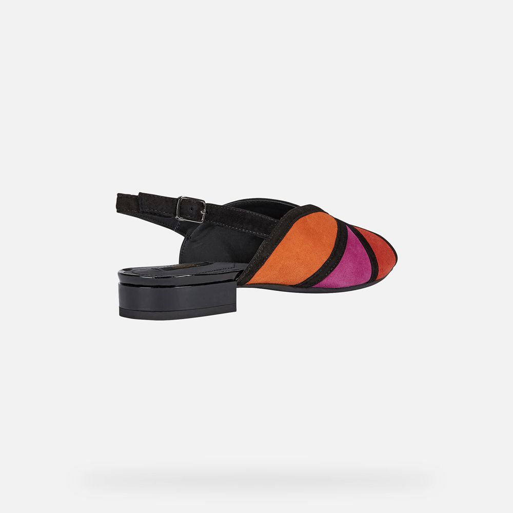 Sandalias Geox Senhora Laranja/Pretas - Wistrey - XDLIA1479